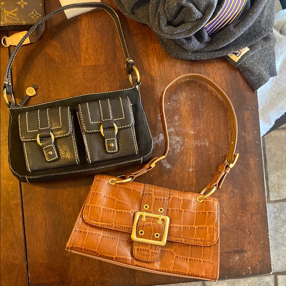 Set of Y2K Genuine Leather Mini Shoulder Bags